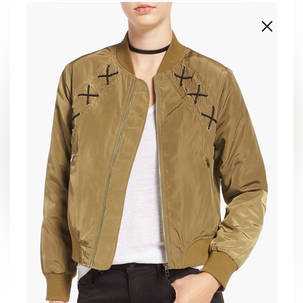 Elodie Cross Stitch Lightweight Bomber Jacket